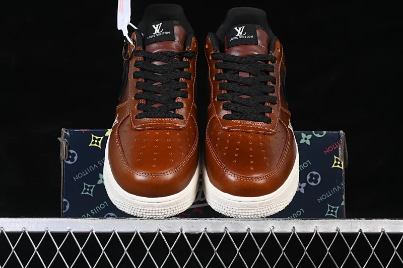 All categories Nk Air Force 1 Air Force series Nk Air Force 1 Low Air Force low-top Nike Air Force 1'07 Low LV joint brown and black bottom Air Force 1 low-top casual sneakers DF0188-120